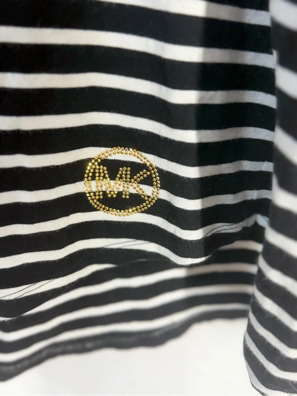 Michael Kors Black and White Striped Mini Dress